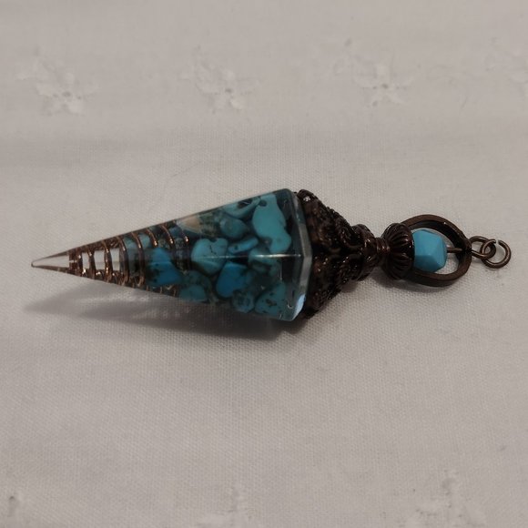Turquoise Chip Crystal Pendulum - Picture 6 of 6
